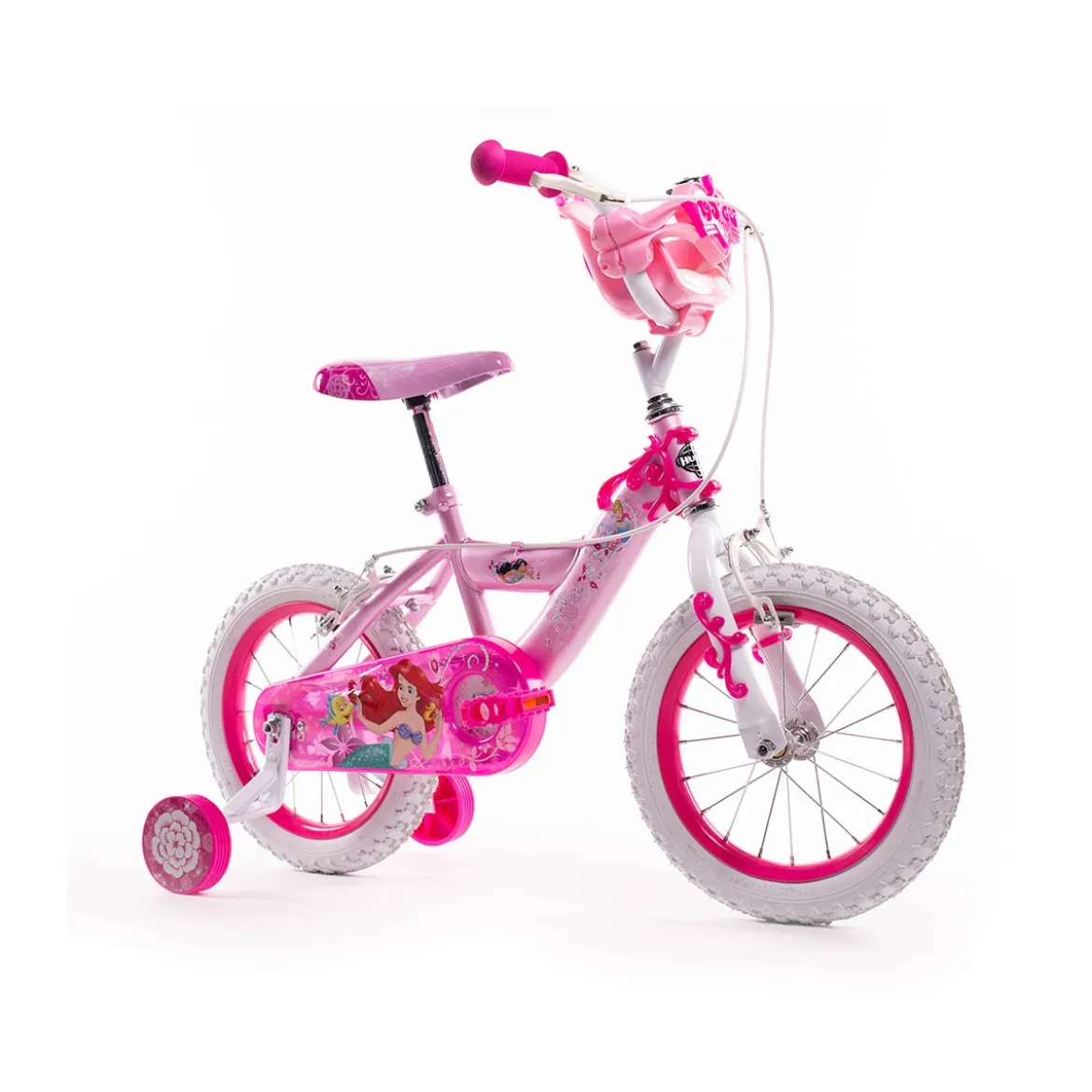 Bicicletta da Bambina Princess Ruota 14 Pollici Bici con Rotelle Freni