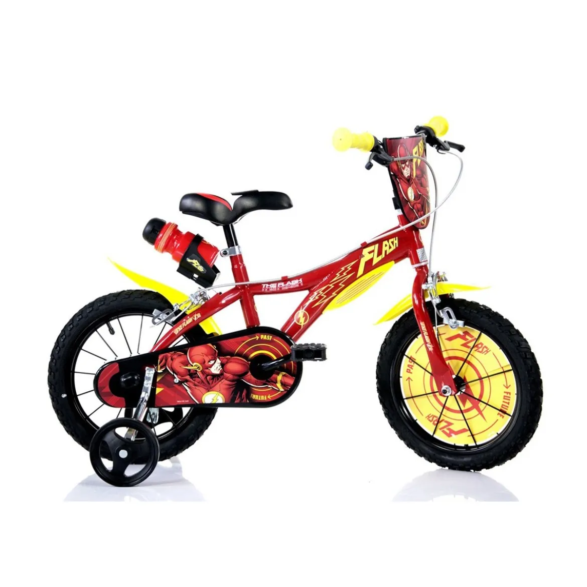 Bicicletta da Bambino Flash Ruota 16 Pollici 4 5 6 7 anni Bimbo Rotelle Freno