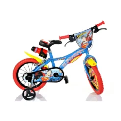 Bicicletta da Bambino Superman Ruota 16 Pollici 4 5 6 7 anni Bimbo Rotelle Freni