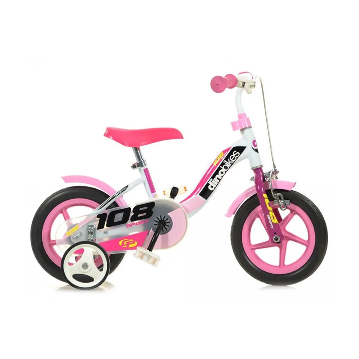 Bicicletta per Bambina 10 Pollici Freno Davanti Rotelle 2 3 4 anni Bici da Bimba