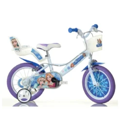 Bicicletta per Bambina 16 Pollici Snow Queen 3 4 5 6 Anni con Rotelle