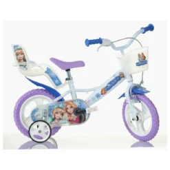 Bicicletta per Bambina 12 Pollici Snow Queen 3 4 5 Anni con Rotelle