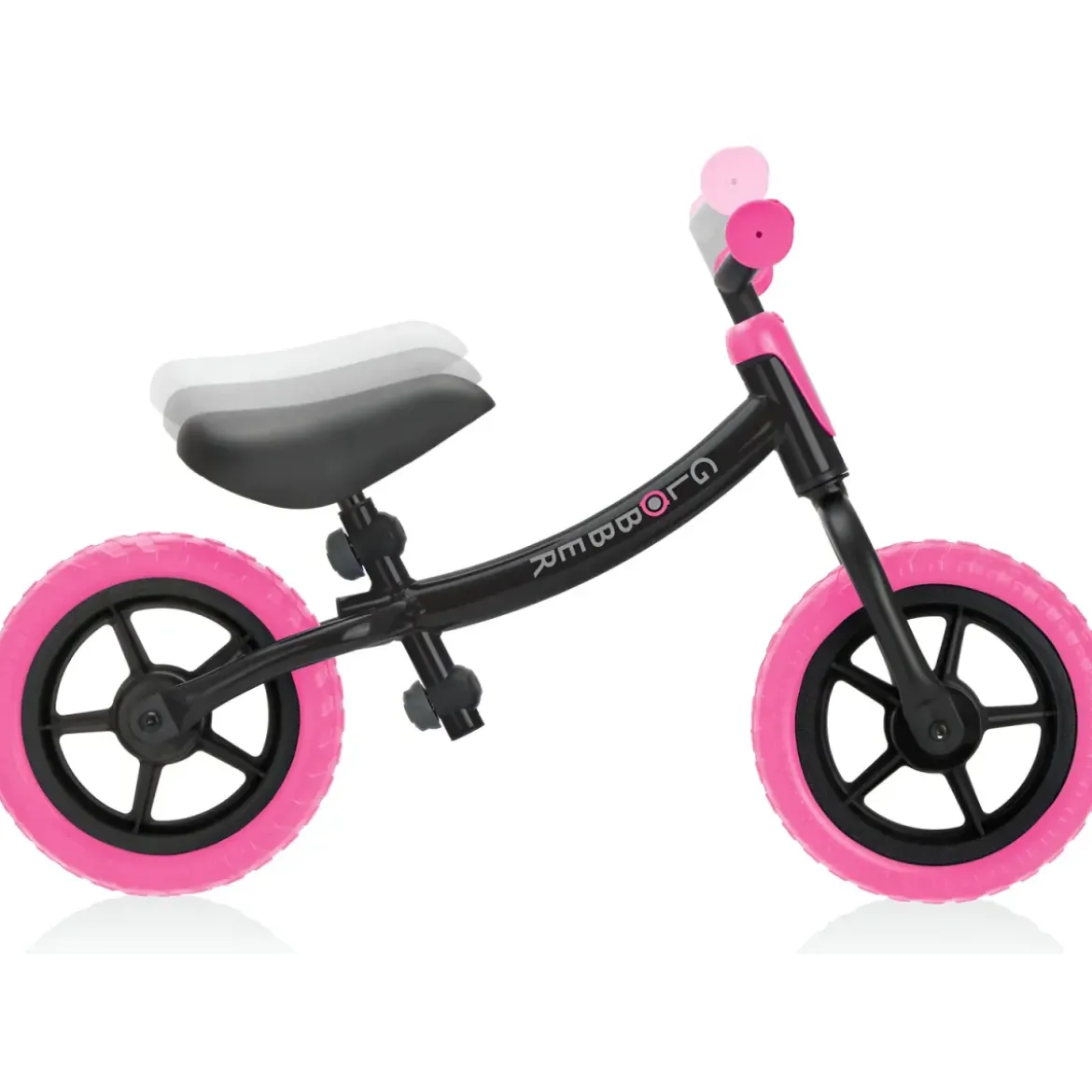 Bicicletta per Bambini 2-5 anni Rosa Neon Regolabile per Equilibrio