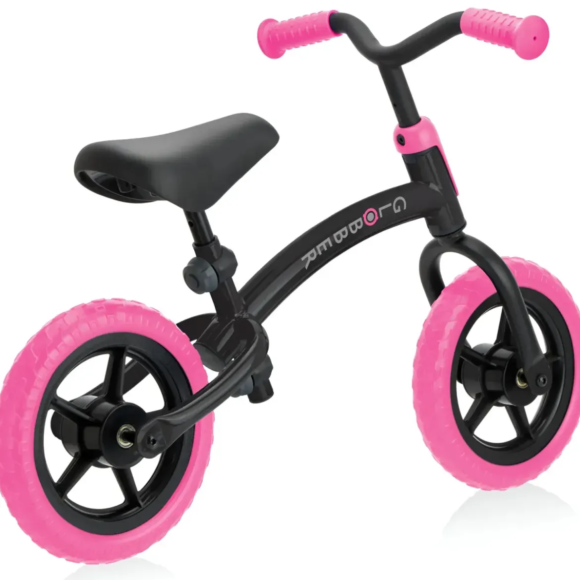 Bicicletta per Bambini 2-5 anni Rosa Neon Regolabile per Equilibrio