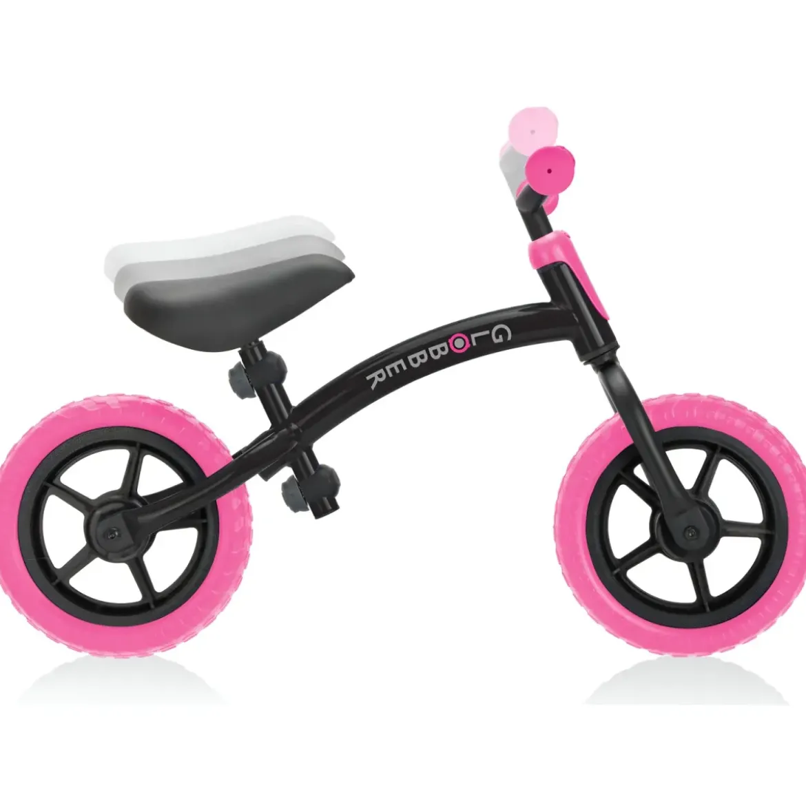 Bicicletta per Bambini 2-5 anni Rosa Neon Regolabile per Equilibrio
