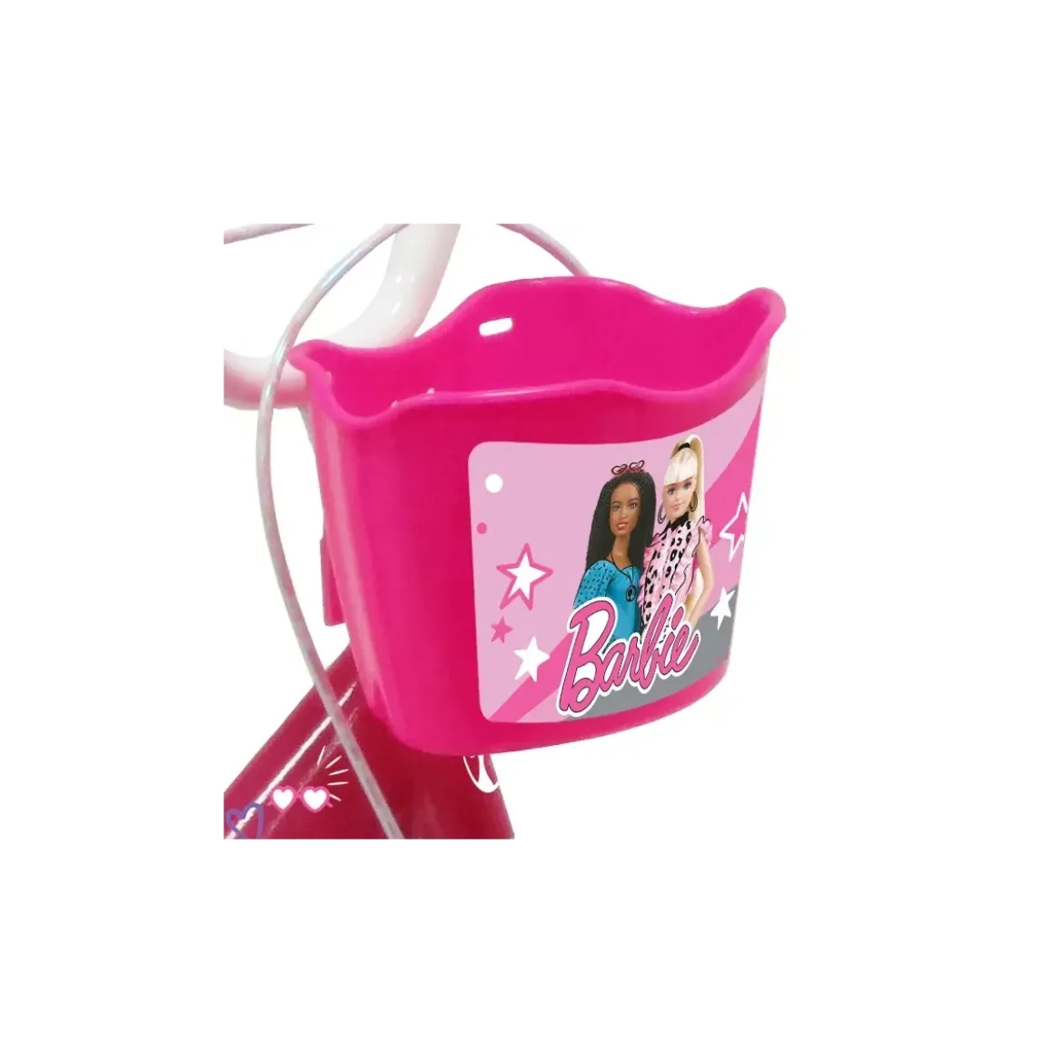 Bicicletta per Bambini 14" Barbie Rosa Rotelle Cestino Portabambola
