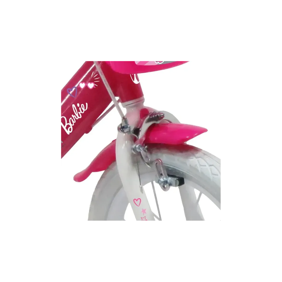 Bicicletta per Bambini 12" Barbie Rosa Rotelle Cestino Portabambola