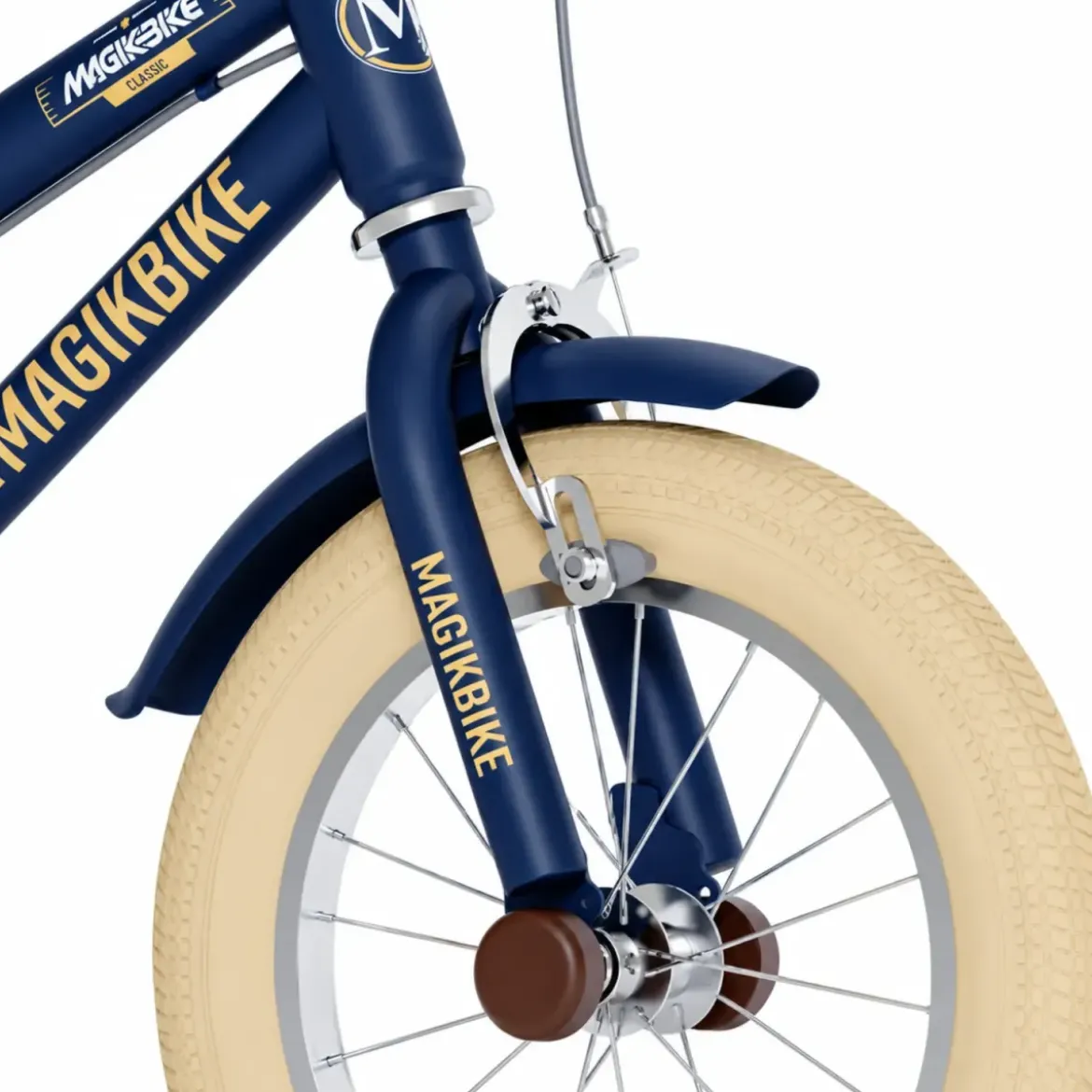 Bicicletta per Bambini 14" Blu Vintage Regolabile con Stabilizzatori
