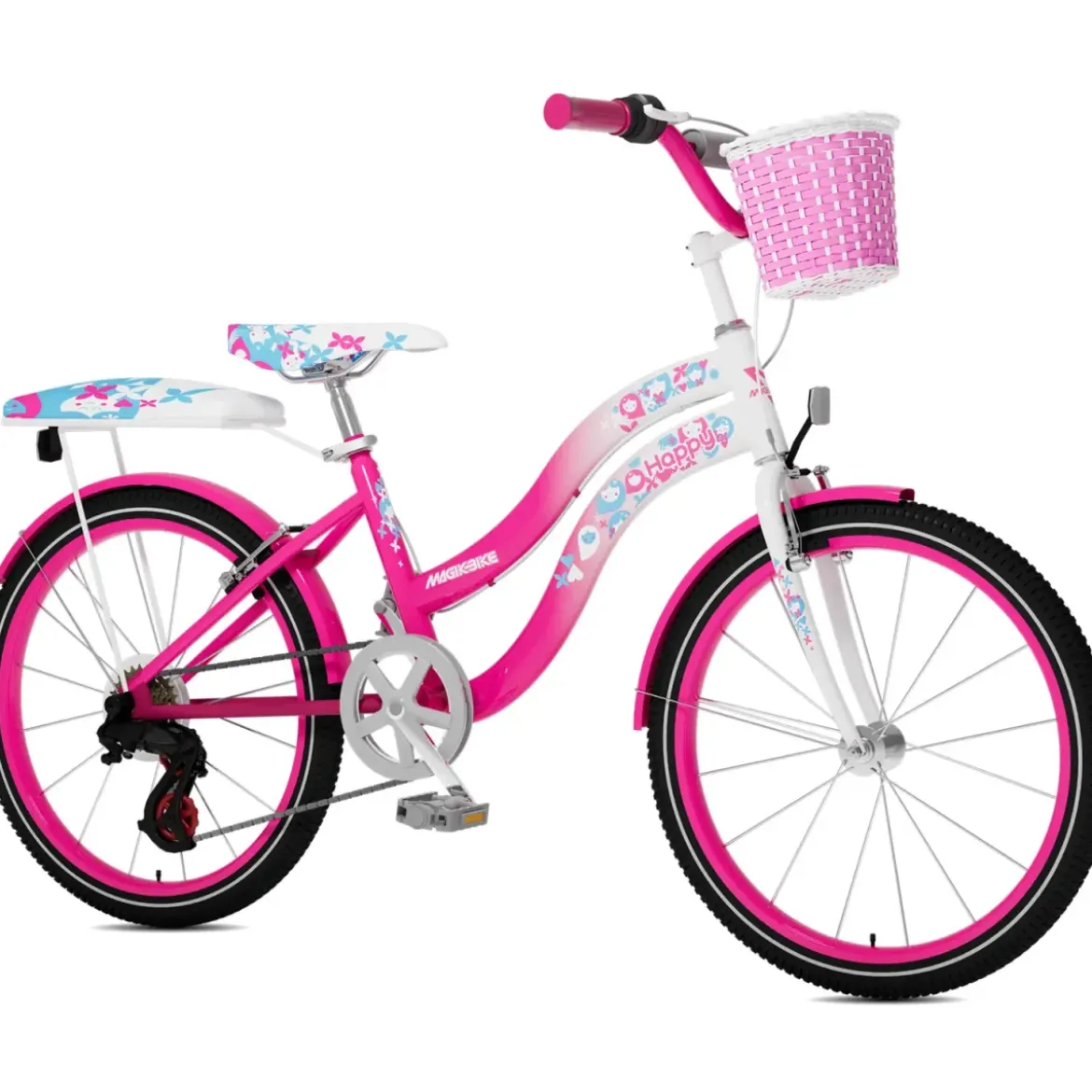 Bicicletta per Bambini 20" Cambio Shimano 7 Velocità Cestino City Bike