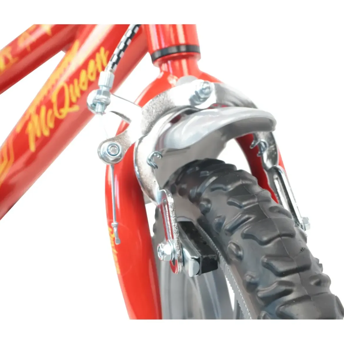 Bicicletta per Bambini 12" Cars Rosso Nero Rotelle Borraccia Trombetta