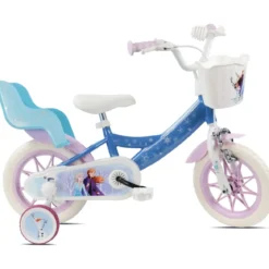 Bicicletta per Bambini 12" Frozen Disney Azzurro Cestino Portabambola