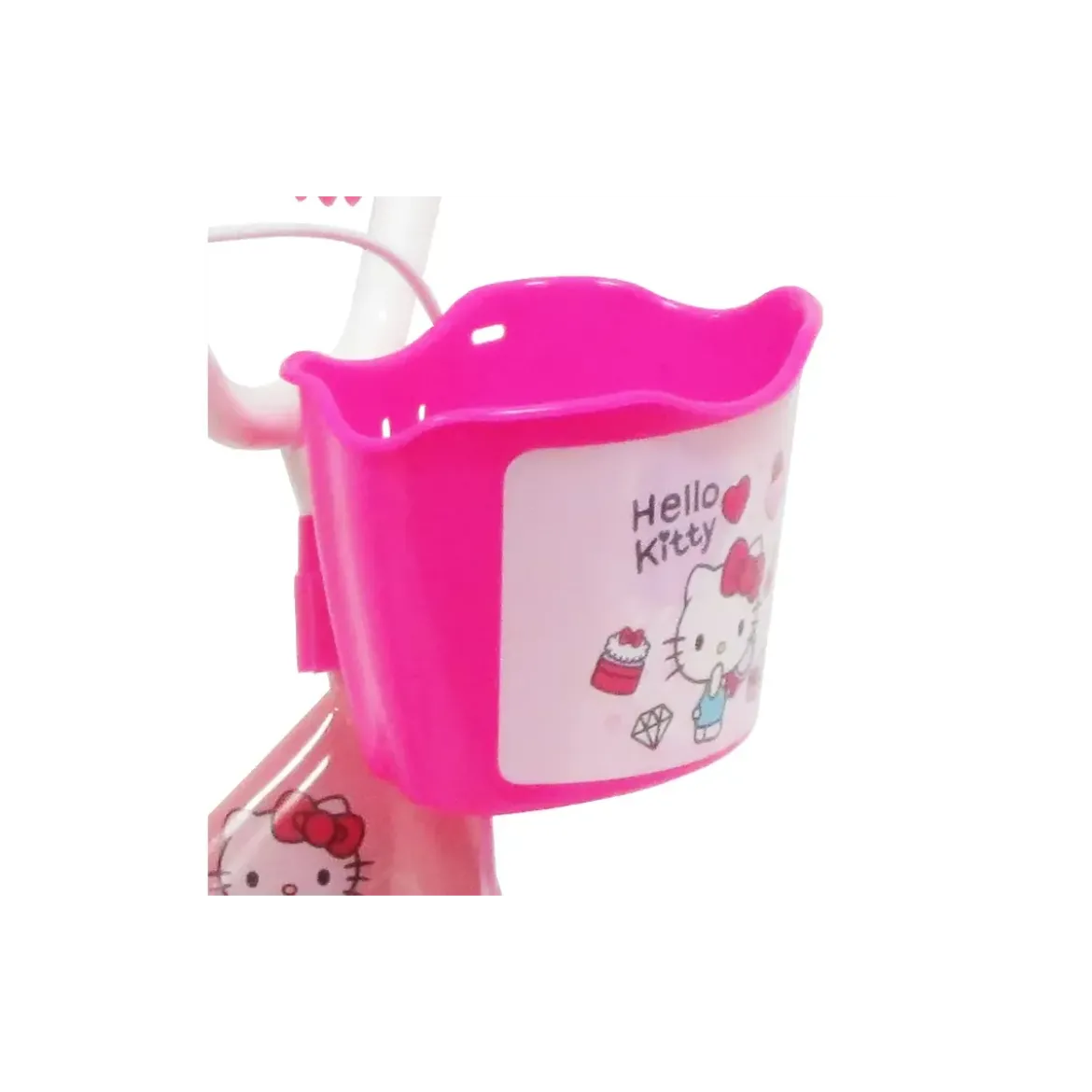 Bicicletta per Bambini 12" Hello Kitty Rosa Rotelle Removibili Acciaio