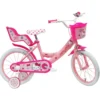 Bicicletta per Bambini 16" Hello Kitty Rosa Rotelle Removibili Acciaio