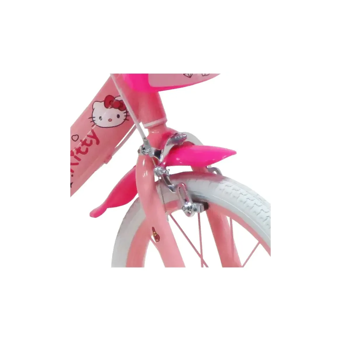 Bicicletta per Bambini 16" Hello Kitty Rosa Rotelle Removibili Acciaio