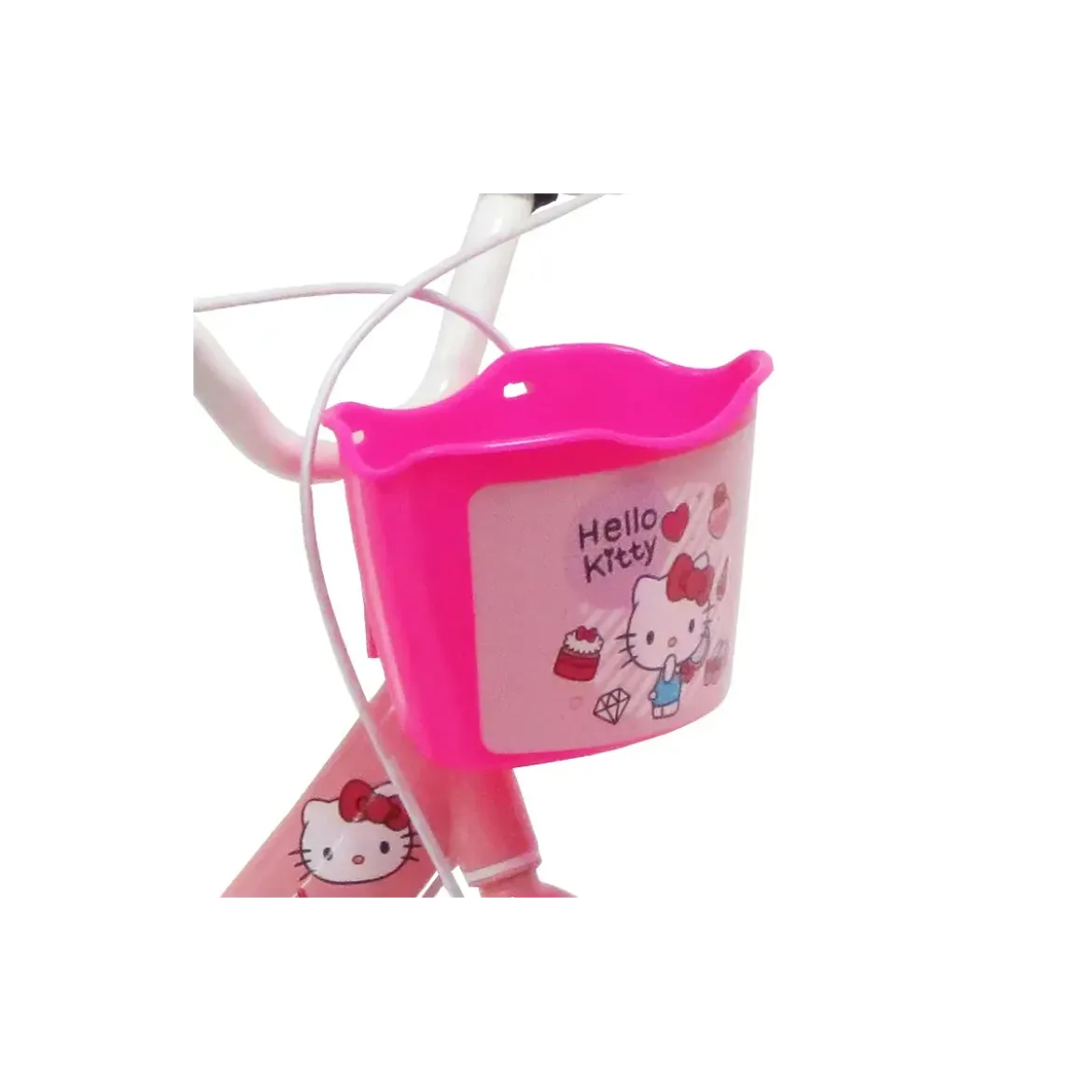 Bicicletta per Bambini 16" Hello Kitty Rosa Rotelle Removibili Acciaio