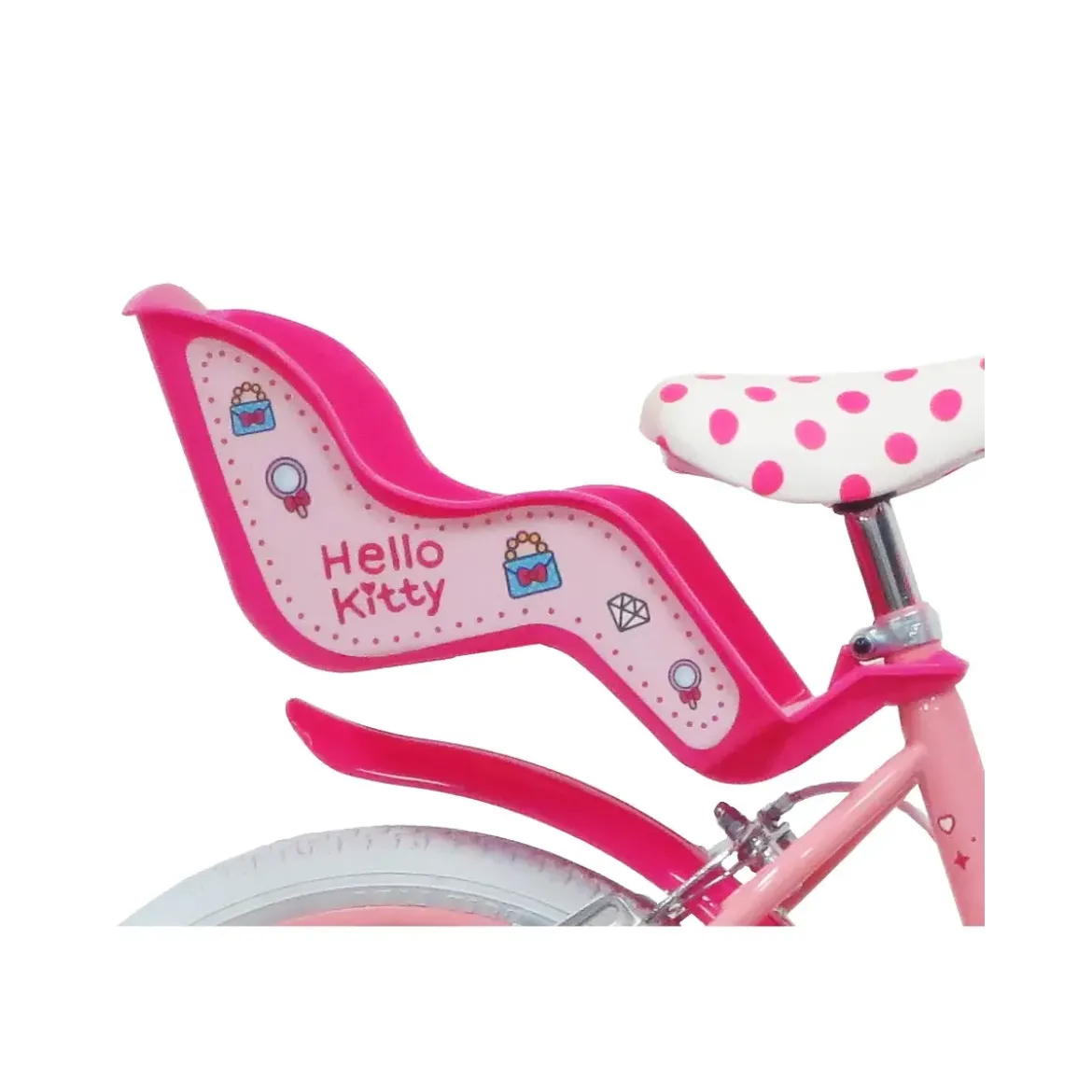 Bicicletta per Bambini 16" Hello Kitty Rosa Rotelle Removibili Acciaio