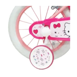 Bicicletta per Bambini 14" Hello Kitty Rosa Rotelle Removibili Acciaio