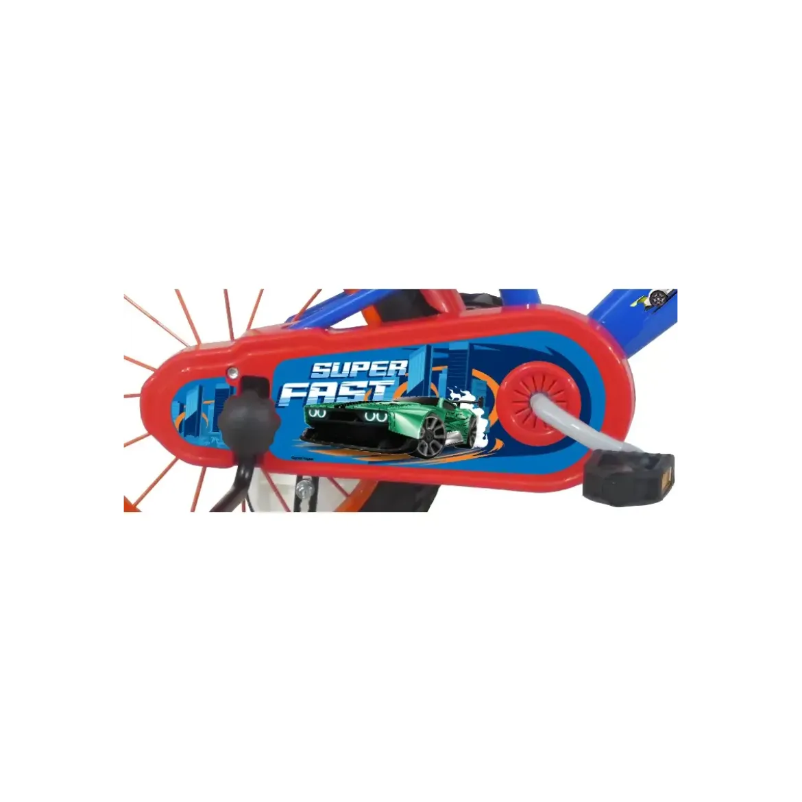 Bicicletta per Bambini 14" Hot Wheels Blu Rotelle Removibili Acciaio