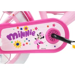 Bicicletta per Bambini 14" Minnie Disney Rosa Cestino Portabambola