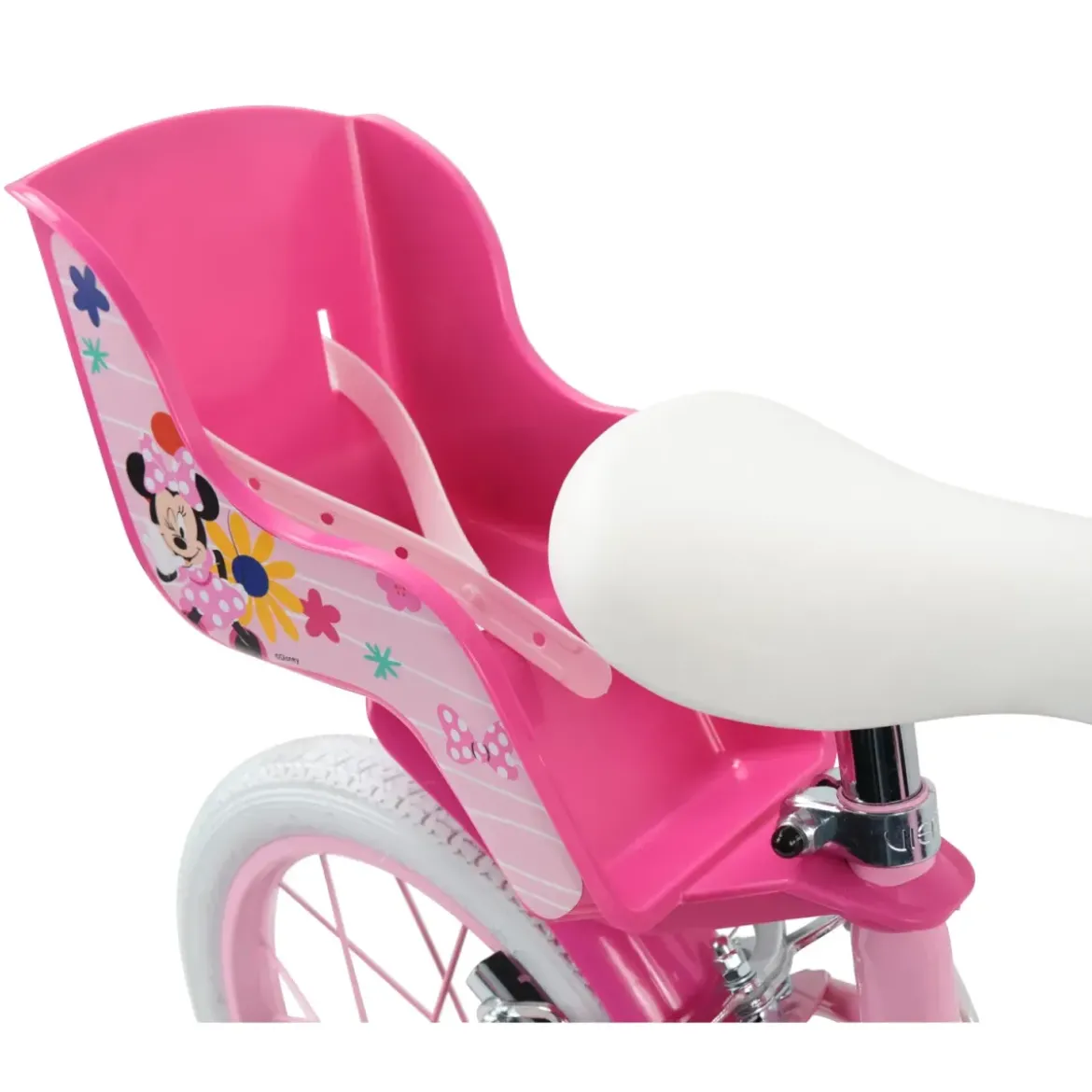 Bicicletta per Bambini 14" Minnie Disney Rosa Cestino Portabambola