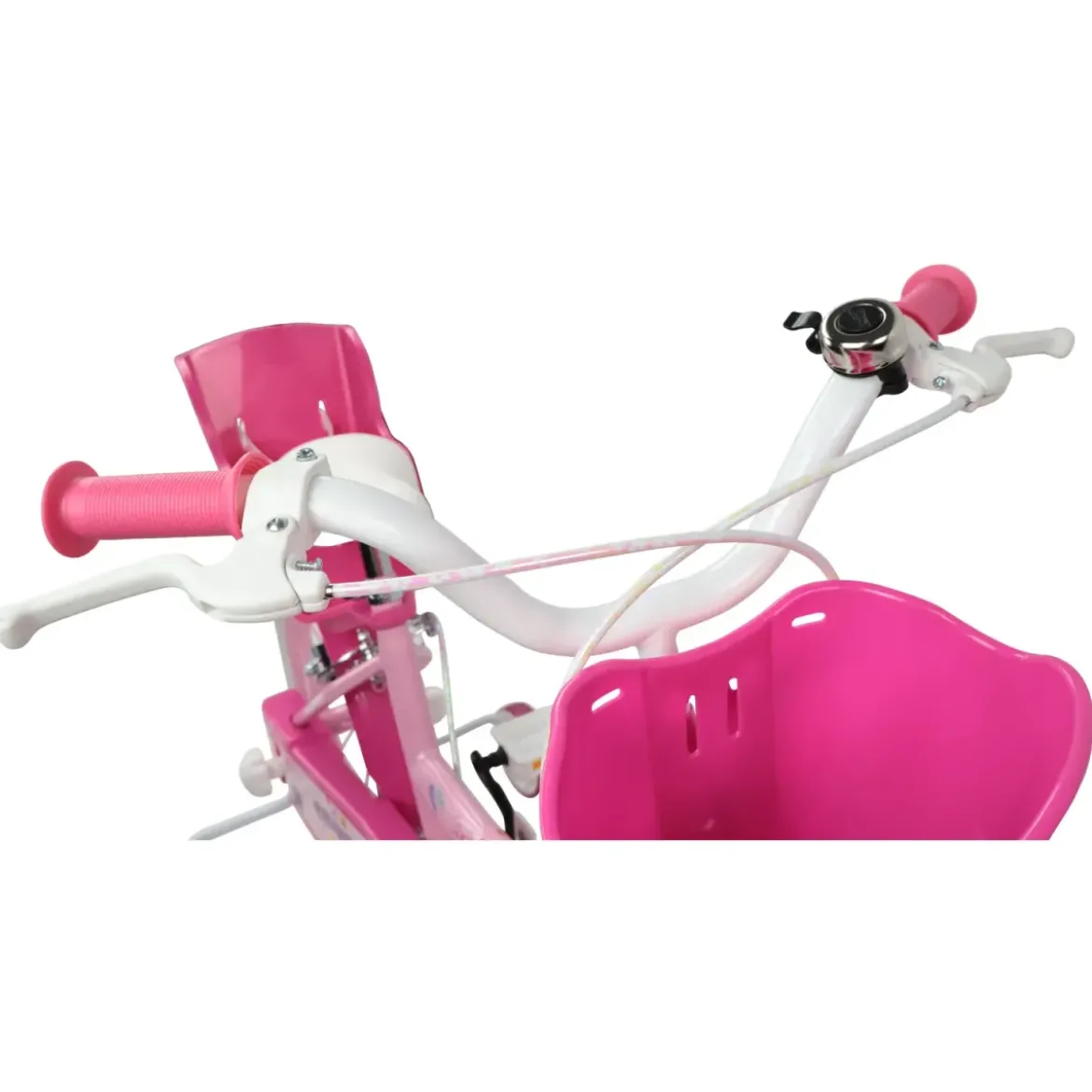 Bicicletta per Bambini 16" Minnie Disney Rosa Cestino Portabambola