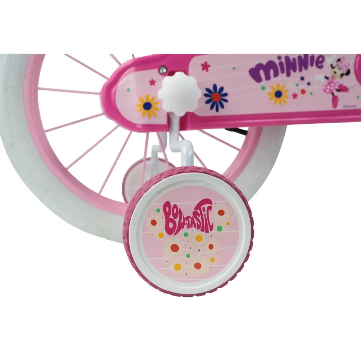 Bicicletta per Bambini 16" Minnie Disney Rosa Cestino Portabambola