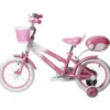 Bicicletta per Bambini 16" Regolabile Unicorno Rosa Rotelle Removibili