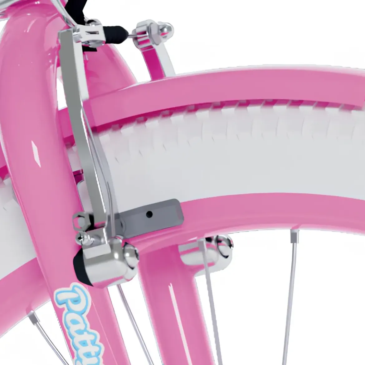 Bicicletta per Bambini Rosa 20" V-Brake Cestino Portapacchi City Bike