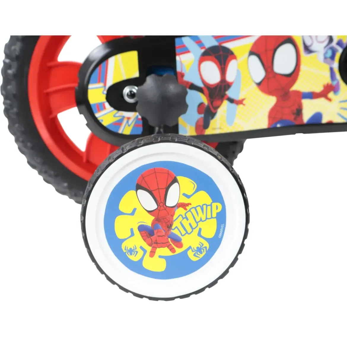 Bicicletta per Bambini Spidey Marvel 12" Azzurro Rotelle Removibili