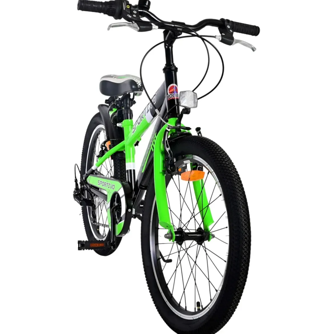 Bicicletta per Bambini 20" Sportiva Verde Sportiva 7 Marce Cavalletto
