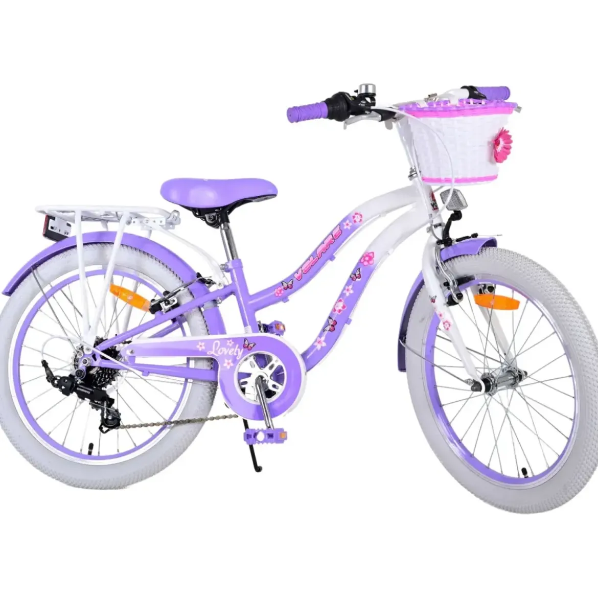 Bicicletta per Bambini 20" Sportiva Viola Sportiva 7 Marce Cestino