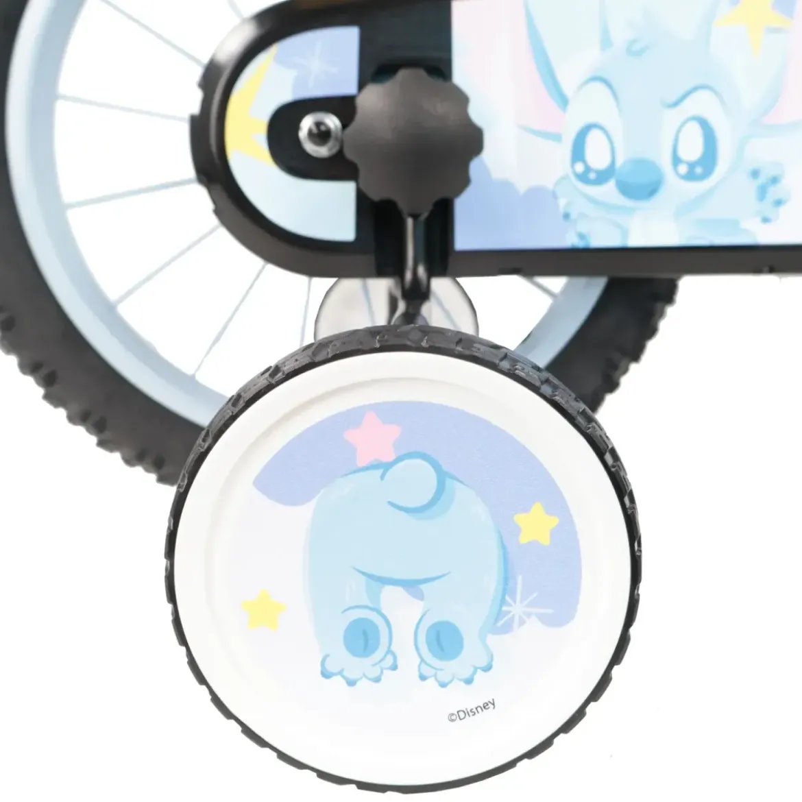Bicicletta per Bambini 14" Stitch Disney Rotelle Removibili Acciaio