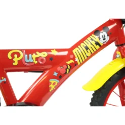 Bicicletta per Bambini 14" Topolino Disney Rosso Rotelle Borraccia