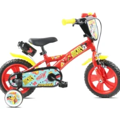 Bicicletta per Bambini 12" Topolino Disney Rosso Rotelle Borraccia
