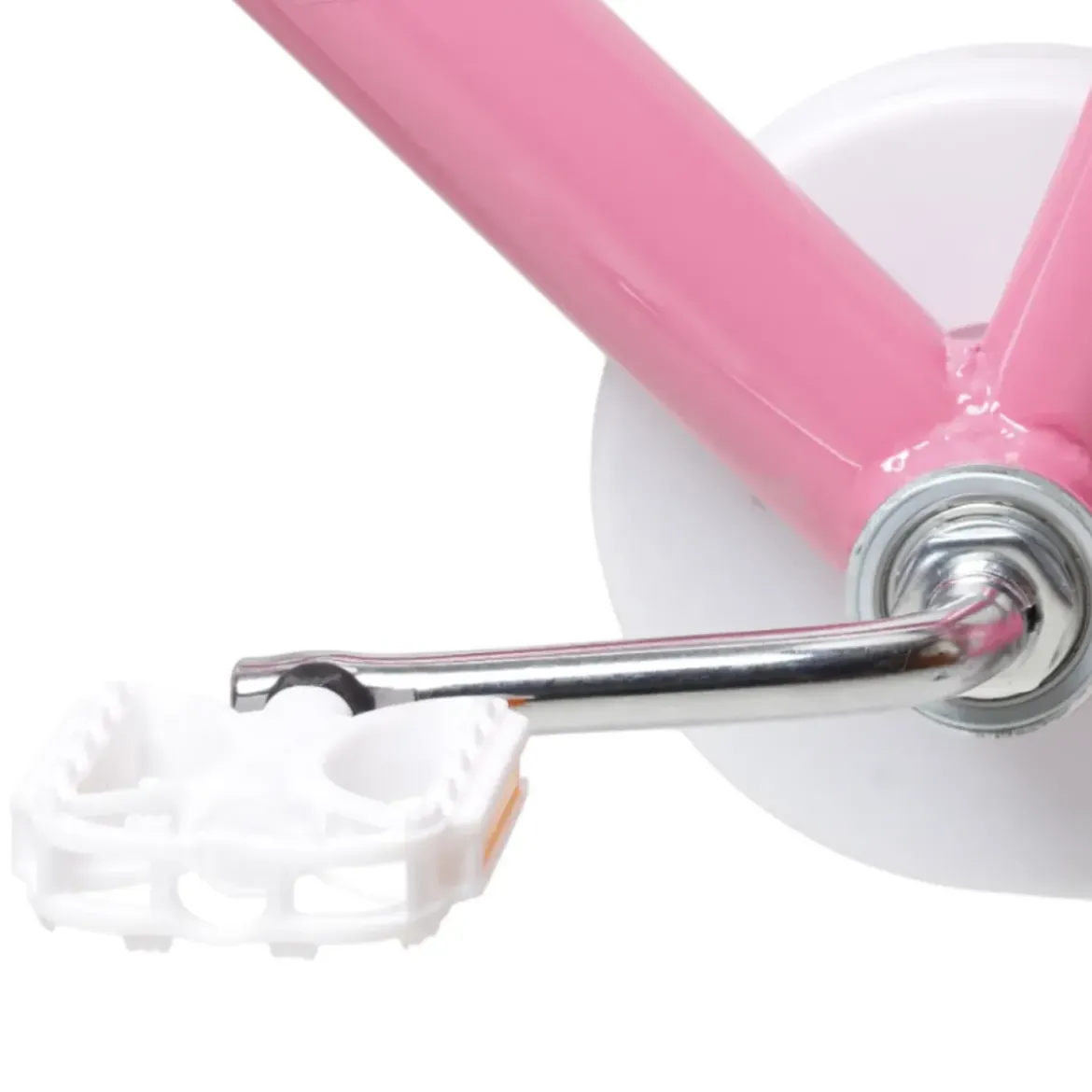 Bicicletta per Bambini 14" Unicorno Rosa Bianco Regolabile con Rotelle