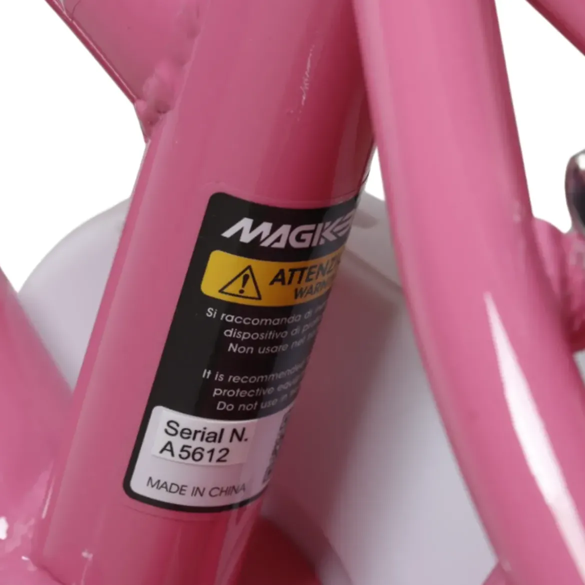 Bicicletta per Bambini 12" Unicorno Rosa Bianco con Rotelle Cestino