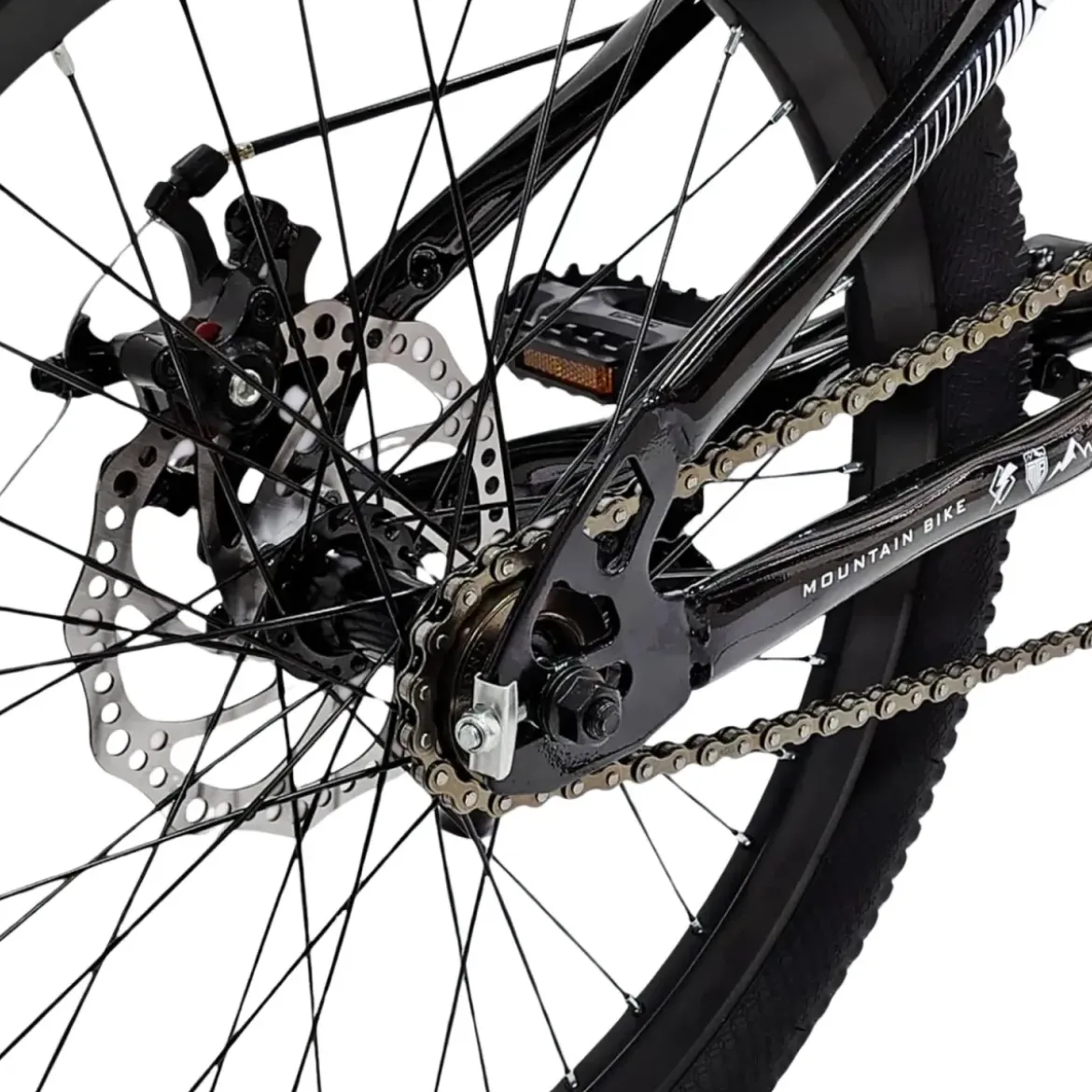 Bicicletta per Bambini Verde 20" Mountain Bike Cambio 7 Velocità