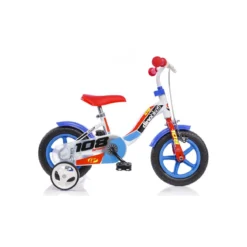 Bicicletta per Bambino 10 Pollici Freno Davanti Rotelle 2 3 4 anni Bici da Bimbo