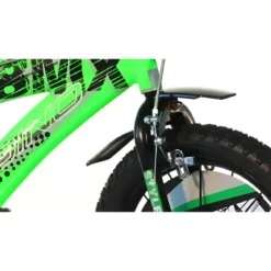 Bicicletta 16 Pollici BMX 4 5 6 7 Anni da Bambino Rotelle Nero Verde