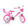 Bicicletta 12 Pollici Piccoli Cuori per Bambina Dino Bikes Rotelle Freno Cestino