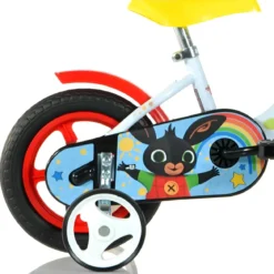 Bicicletta Rotelle Bing 10" per Bambini Bianco Senza Freni Gomme EVA