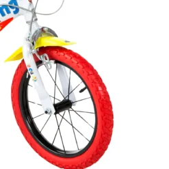 Bicicletta Rotelle Bing 14" per Bambini Bianco Porta Borraccia Gomma EVA