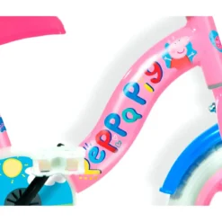 Bicicletta Rotelle 10" per Bambine Peppa Pig Rosa con Clacson Gomme EVA