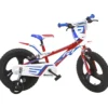 Bicicletta Rotelle per Bambini 16" Gomme Gonfiabili 2 Freni Blu Rosso