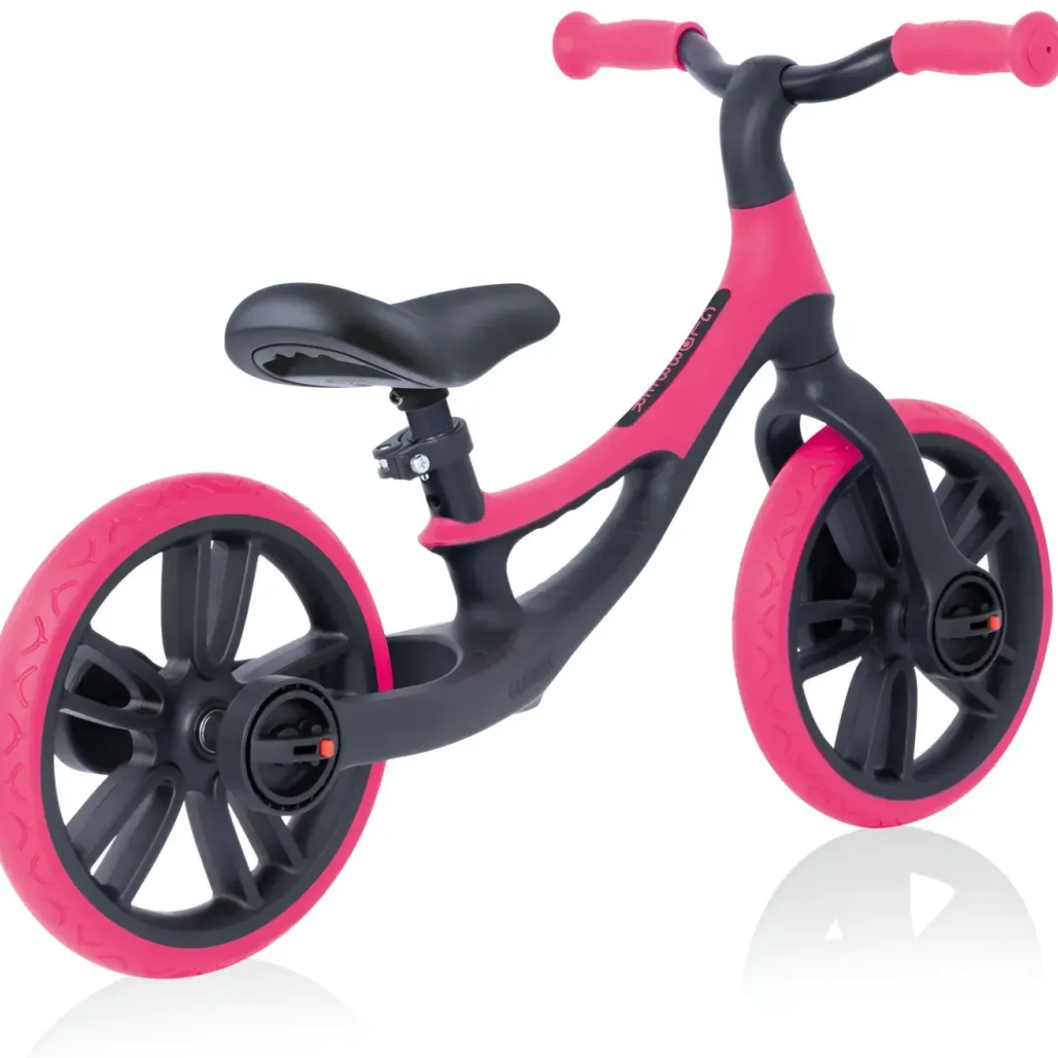 Bicicletta Senza Pedali per Bambini 2-5 Anni Rosa Neon Regolabile