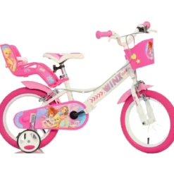 Bicicletta Winx 14 Pollici 4 5 6 7 Anni Bambina Dino Bikes Cestino Freni Rotelle