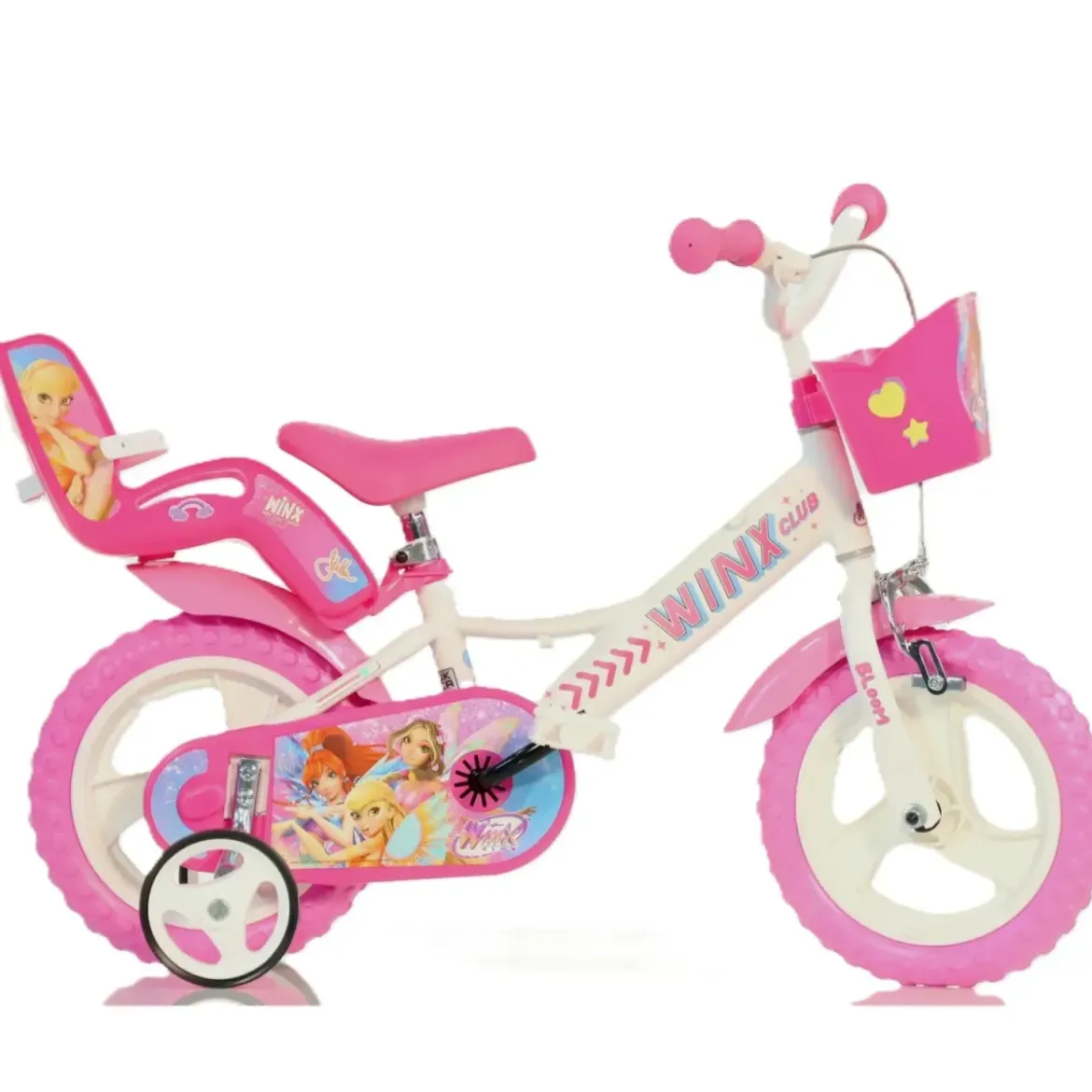 Bicicletta Winx 12 Pollici per Bambina 3 4 5 Anni con Cestino Rotelle Bimba Bici