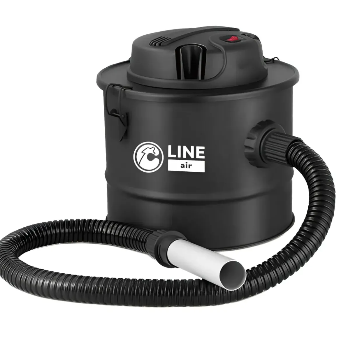 Bidone Aspiracenere 800W 15L Metallo Filtro HEPA Nero Barbecue Camini