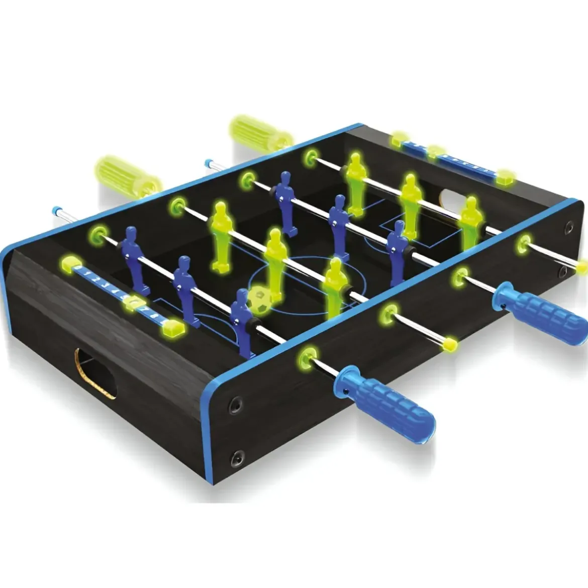 Biliardino da Tavolo con Palline Fluo Mini Calcetto Calciobalilla