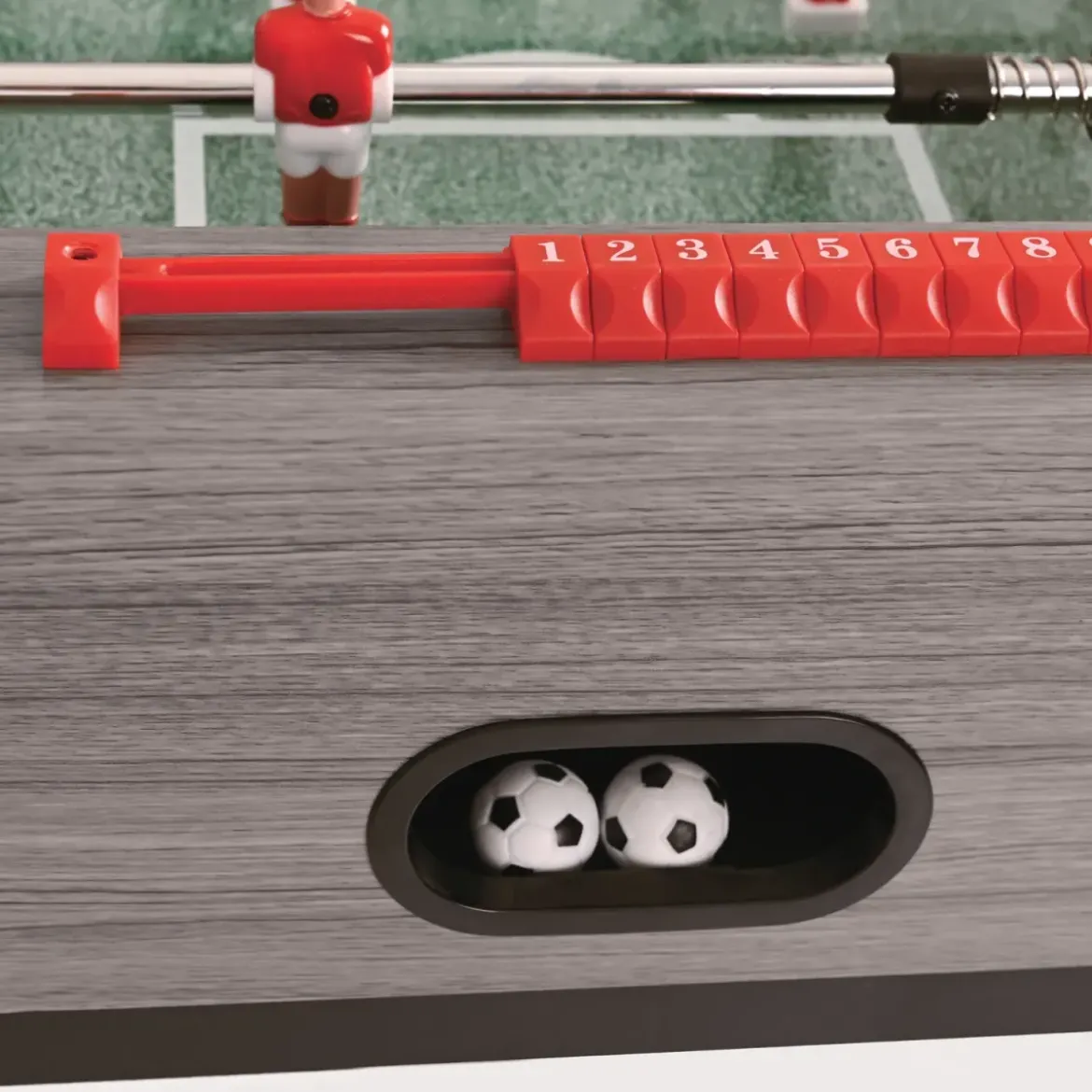 Biliardino Gioco Calciobalilla MDF Rovere Grigio da Interno Regolabile